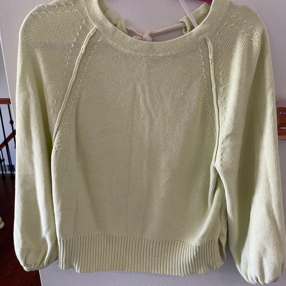 Anthropologie Bright Yellow/Lime Sweater